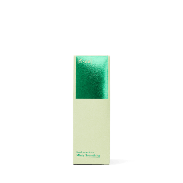 Minty Something Deo Stick von FINE in der grünen Faltschachtel