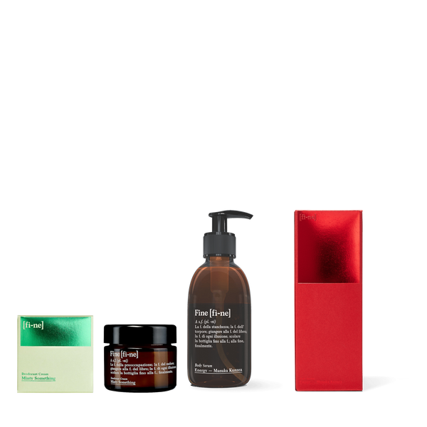 Routine Set — Minty Something Deocreme & Body Serum Energy mit Verpackungen