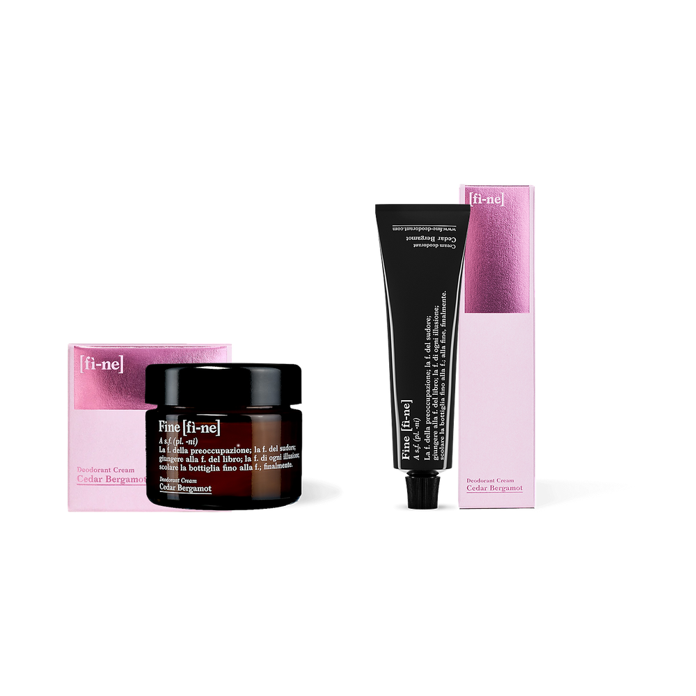 Deocreme Set Vetiver Geranium — Tiegel, Tube und Verpackungen