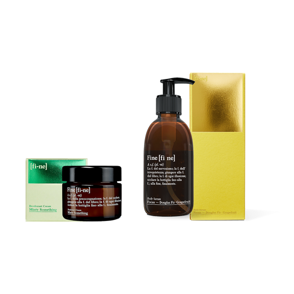 Routine Set — Minty Something & Focus mit Verpackungen