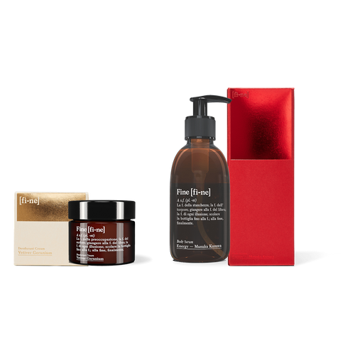 Routine Set — Vetiver Geranium & Energy mit Verpackungen