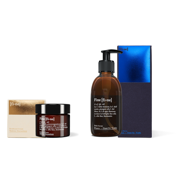 Routine Set — Vetiver Geranium & Peace mit Verpackungen